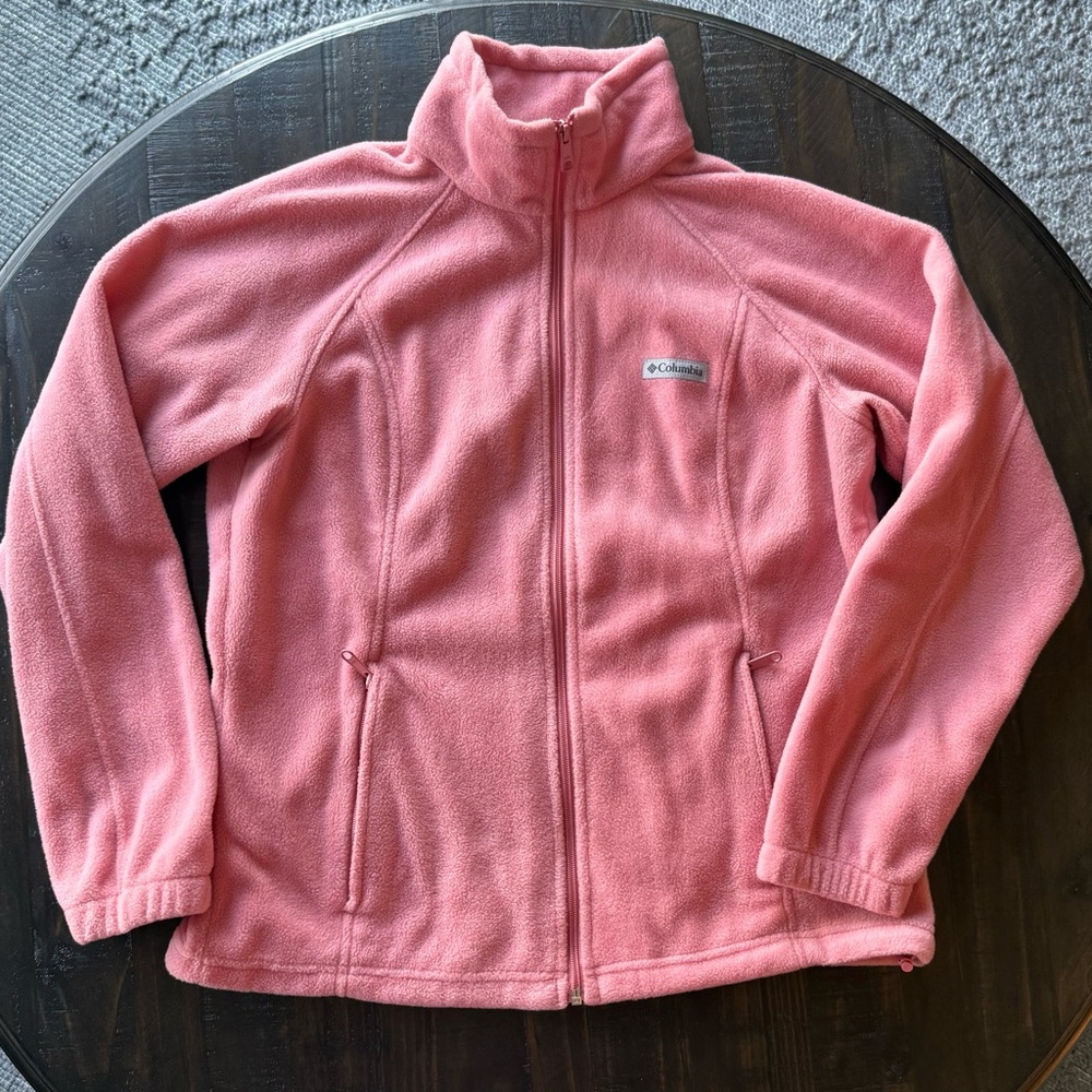 COLUMBIA Pink Fleece, Size L.